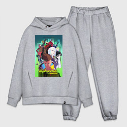 Мужской костюм оверсайз Киберпанк все, цвет: меланж