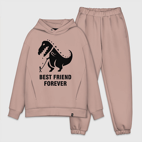 Мужской костюм оверсайз Godzilla best friend / Пыльно-розовый – фото 1