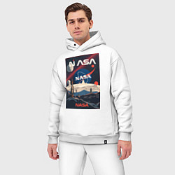 Мужской костюм оверсайз NASA ретро, цвет: белый — фото 2