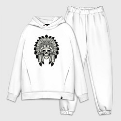 Мужской костюм оверсайз Skull indian, цвет: белый
