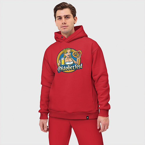 Мужской костюм оверсайз Oktoberfest / Красный – фото 3
