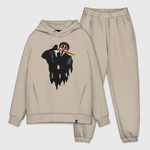 Мужской костюм оверсайз Крик-мужик из Деревня дураков мем / Миндальный – фото 1