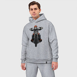 Мужской костюм оверсайз Dead racer, цвет: меланж — фото 2