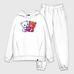 Мужской костюм оверсайз Teddy love, цвет: белый