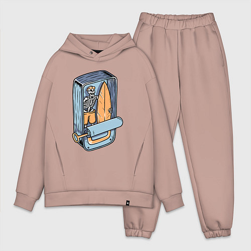 Мужской костюм оверсайз Серфер в консерве / Пыльно-розовый – фото 1