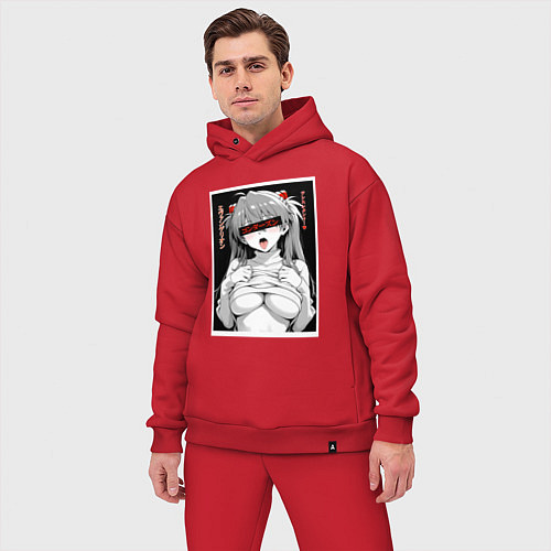 Мужской костюм оверсайз Sexy Asuka Langley - Evangelion / Красный – фото 3