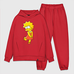 Мужской костюм оверсайз Lisa Simpson, цвет: красный