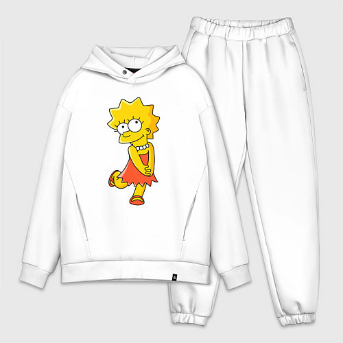 Мужской костюм оверсайз Lisa Simpson / Белый – фото 1