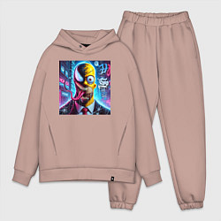 Мужской костюм оверсайз Venom-Homer - collaboration, цвет: пыльно-розовый