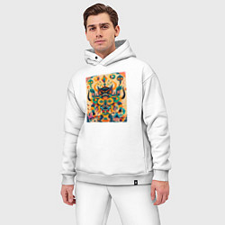 Мужской костюм оверсайз Демон монстр китайский, цвет: белый — фото 2