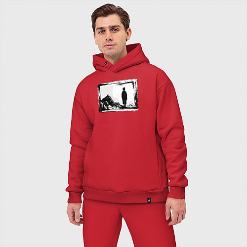 Мужской костюм оверсайз Путешествия по тропам / Красный – фото 3