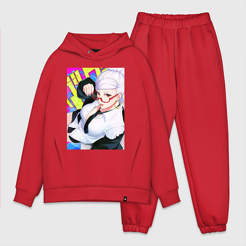 Мужской костюм оверсайз Дандадан: Бабка Момо / Красный – фото 1