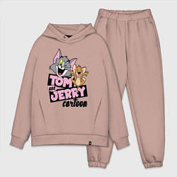 Мужской костюм оверсайз Tom and Jerry, цвет: пыльно-розовый