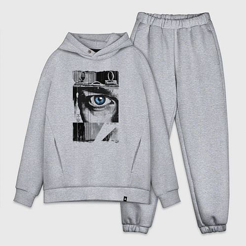 Мужской костюм оверсайз Тревожный взгляд / Меланж – фото 1