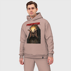 Мужской костюм оверсайз Predator scream, цвет: пыльно-розовый — фото 2