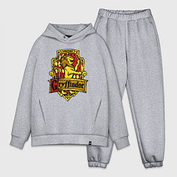 Мужской костюм оверсайз Hogwarts - gryffindor logo, цвет: меланж
