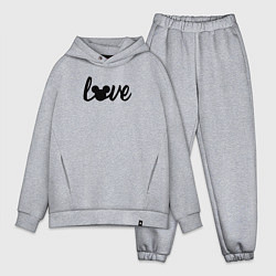 Мужской костюм оверсайз Love Микки - для пары, цвет: меланж