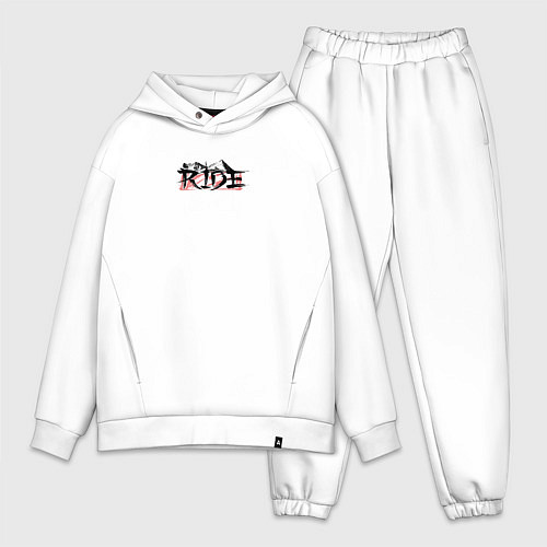 Мужской костюм оверсайз Медвежьи велопутешествия / Белый – фото 1