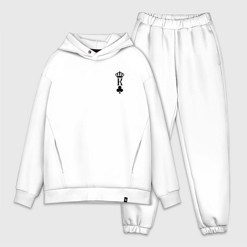Мужской костюм оверсайз Король Крести - для пары / Белый – фото 1