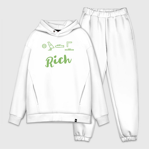 Мужской костюм оверсайз Богатый / Белый – фото 1