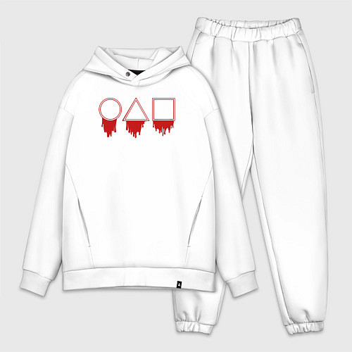 Мужской костюм оверсайз Bloody symbols / Белый – фото 1