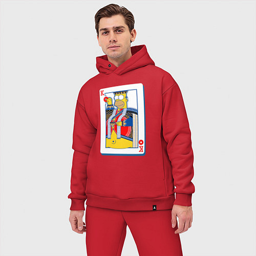 Мужской костюм оверсайз Король Гомер / Красный – фото 3