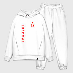 Мужской костюм оверсайз Assassins creed - shadows red, цвет: белый