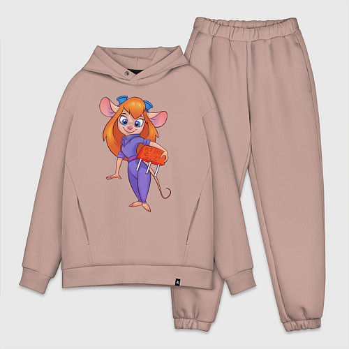 Мужской костюм оверсайз Rescue rangers - Gadget Hackwrench / Пыльно-розовый – фото 1
