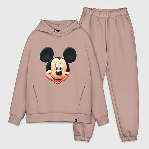 Мужской костюм оверсайз Mickey mouse head / Пыльно-розовый – фото 1