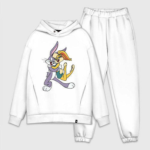 Мужской костюм оверсайз Bugs Bunny - Lola Bunny / Белый – фото 1