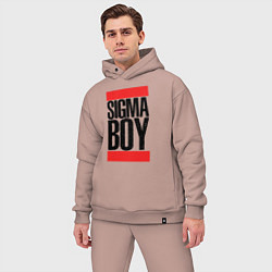 Мужской костюм оверсайз Sigma boy, цвет: пыльно-розовый — фото 2