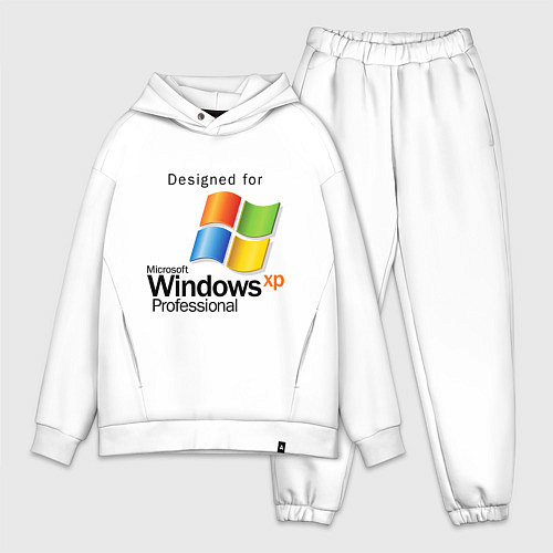 Мужской костюм оверсайз Предназначен для windows xp / Белый – фото 1