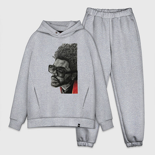 Мужской костюм оверсайз Blinding lights the weeknd / Меланж – фото 1