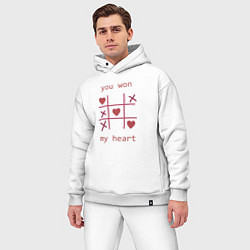 Мужской костюм оверсайз You won my heart, цвет: белый — фото 2