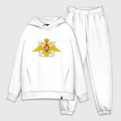 Мужской костюм оверсайз Военно-морской флот: орёл, цвет: белый