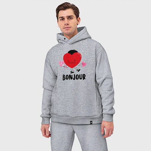 Мужской костюм оверсайз Бонжур / Меланж – фото 3