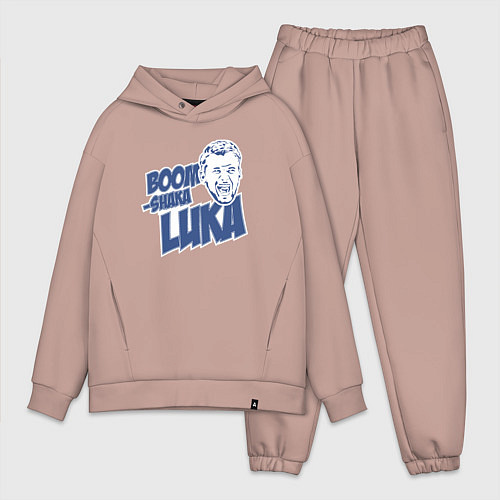 Мужской костюм оверсайз Boom shaka Luka / Пыльно-розовый – фото 1