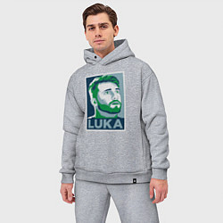 Мужской костюм оверсайз Luka Doncic obey, цвет: меланж — фото 2