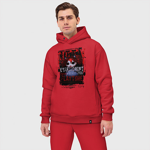 Мужской костюм оверсайз Кукла Поппи из Poppy Playtime / Красный – фото 3