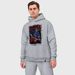 Мужской костюм оверсайз Лучший хоккеист Уэйн Гретски, цвет: меланж — фото 2