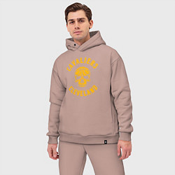 Мужской костюм оверсайз Cavaliers skull, цвет: пыльно-розовый — фото 2