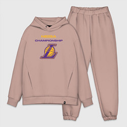 Мужской костюм оверсайз Lakers championship, цвет: пыльно-розовый