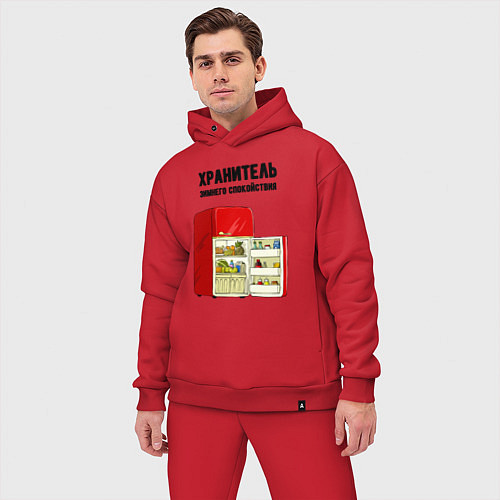 Мужской костюм оверсайз Хранитель зимнего спокойствия / Красный – фото 3