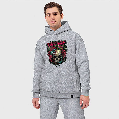 Мужской костюм оверсайз Пуля для моего Валентина / Меланж – фото 3