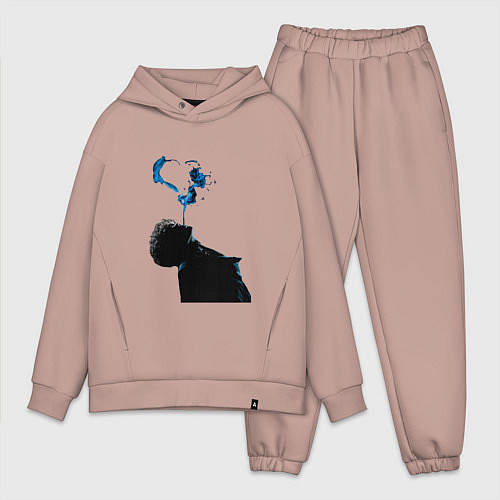 Мужской костюм оверсайз Три дня дождя постер / Пыльно-розовый – фото 1