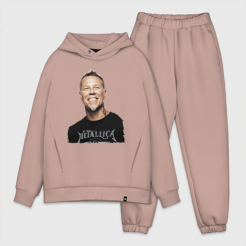 Мужской костюм оверсайз James Alan Hetfield - Metallica leader / Пыльно-розовый – фото 1