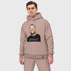 Мужской костюм оверсайз James Alan Hetfield - Metallica leader, цвет: пыльно-розовый — фото 2