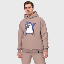 Мужской костюм оверсайз Dab penguin, цвет: пыльно-розовый — фото 2