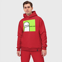 Мужской костюм оверсайз Dream boohoo cracker Minecraft, цвет: красный — фото 2