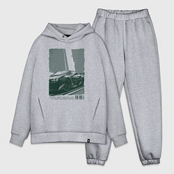 Мужской костюм оверсайз Постер спорткара, цвет: меланж